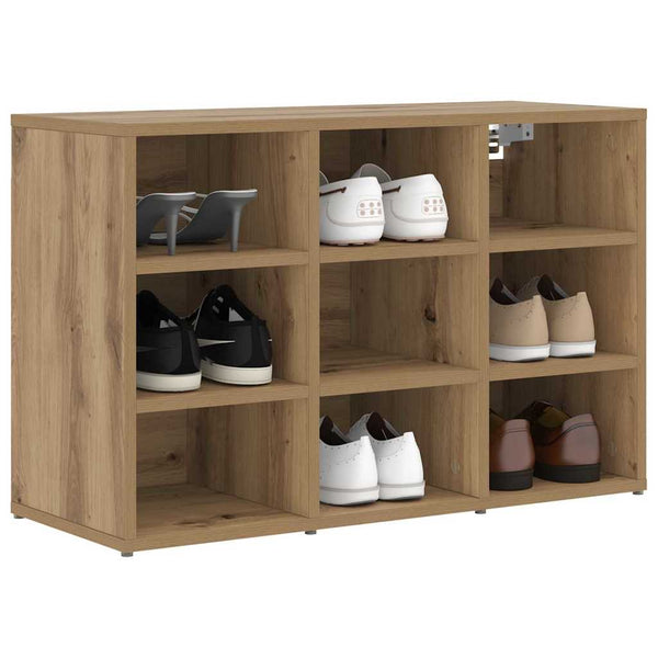 vidaXL Meuble à chaussures chêne artisan 77,5 x 30 x 51 cm en bois d'ingénierie