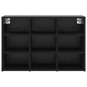 Schuhschrank Schwarz Eichenoptik mit Regal