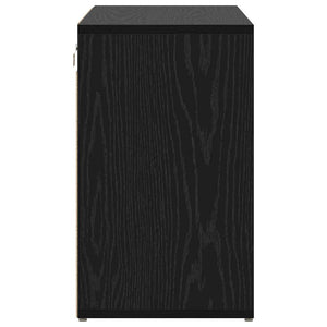 Schuhschrank Schwarz Eichenoptik mit Regal