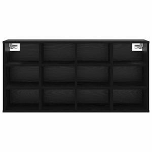 Schuhschrank Schwarz Eichenoptik mit Regal