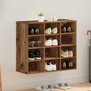 Schuhschrank Altholz mit Regal