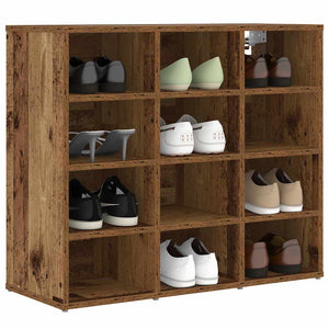 Schuhschrank Altholz mit Regal