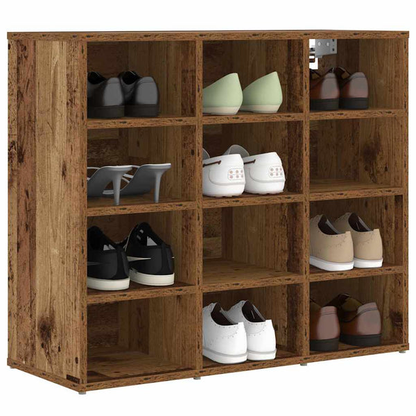 Schuhschrank Altholz mit Regal