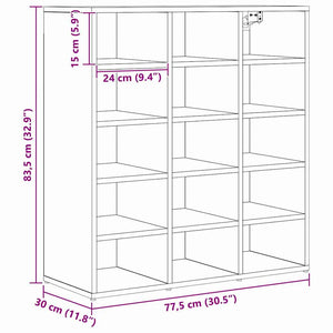 Schuhschrank Altholz 77,5 cm