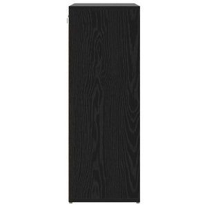 Schuhschrank Schwarz Eichenoptik mit Regal