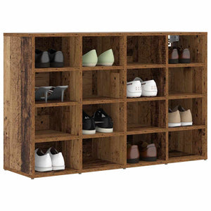 Schuhschrank Altholz mit Regal