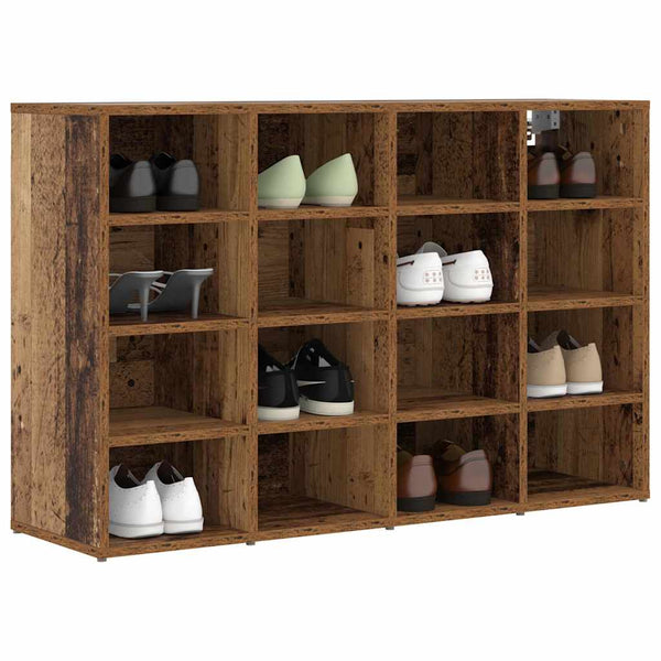 Schuhschrank Altholz mit Regal