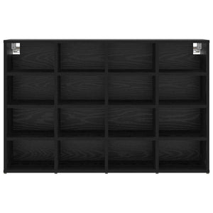 Schuhschrank mit Regal, Schwarz & Eiche