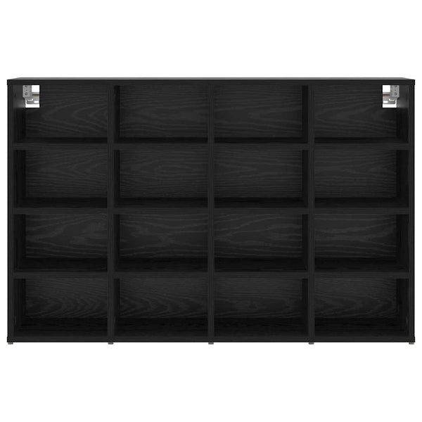 Schuhschrank mit Regal, Schwarz & Eiche