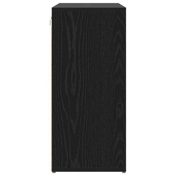 Schuhschrank mit Regal, Schwarz & Eiche