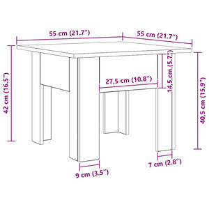 Couchtisch Altholz 55x55 cm