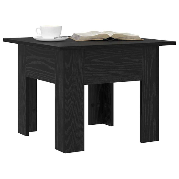 Schwarzer Couchtisch Eichenoptik 55x55 cm