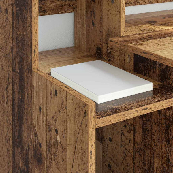 Schreibtisch mit Regal Altholz 97x45x90 cm