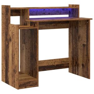 Schreibtisch mit Regal Altholz 97x45x90 cm