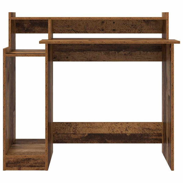 Schreibtisch mit Regal Altholz 97x45x90 cm