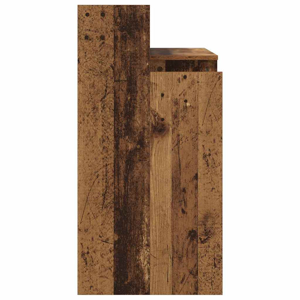 Schreibtisch mit Regal Altholz 97x45x90 cm