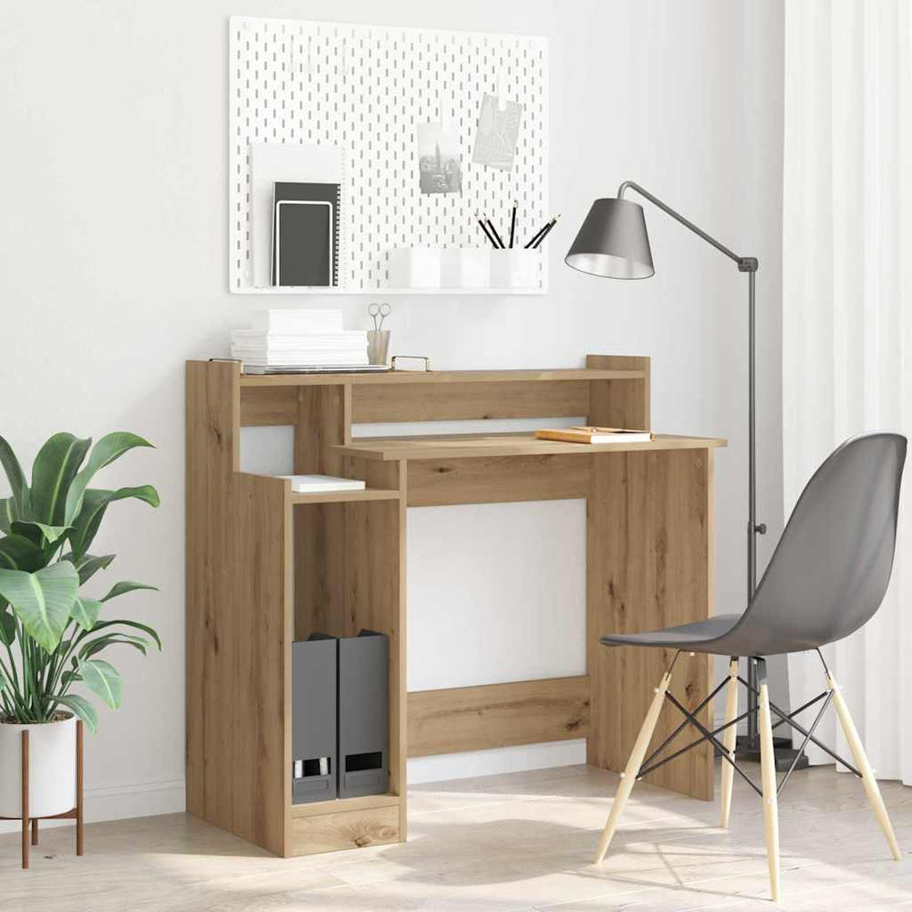 Schreibtisch Artisan Eiche mit LED