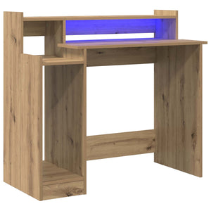 Schreibtisch Artisan Eiche mit LED