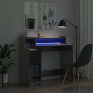 Schreibtisch Schwarz Eichenoptik 97cm