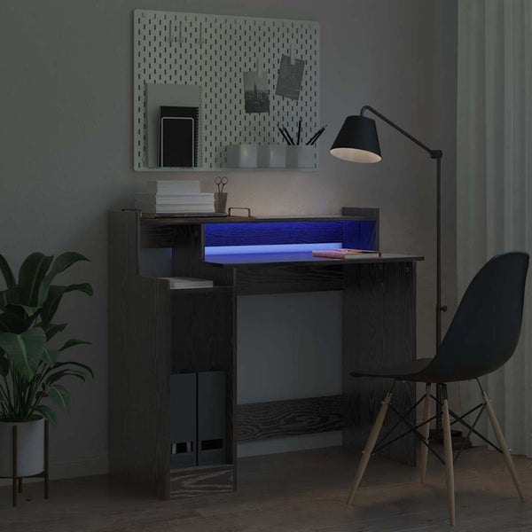 Schreibtisch Schwarz Eichenoptik 97cm