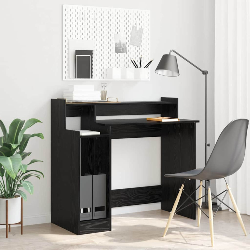Schreibtisch Schwarz Eichenoptik 97cm