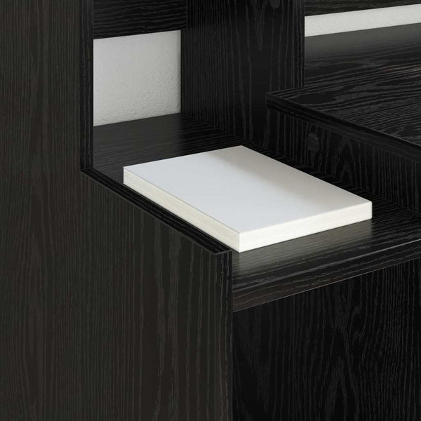 Schreibtisch Schwarz Eichenoptik 97cm