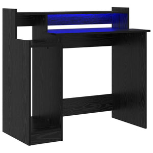 Schreibtisch Schwarz Eichenoptik 97cm