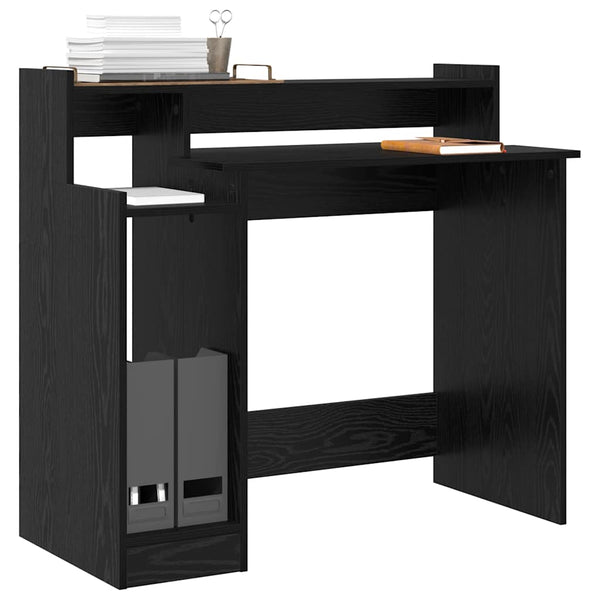 Schreibtisch Schwarz Eichenoptik 97cm