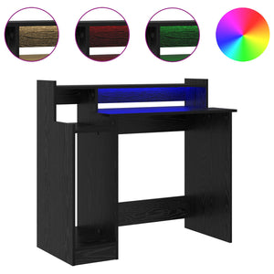 Schreibtisch Schwarz Eichenoptik 97cm