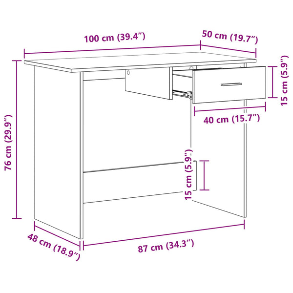 Schreibtisch Altholz 100 cm