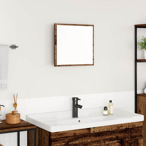 LED Badezimmerspiegel Altholz 40cm