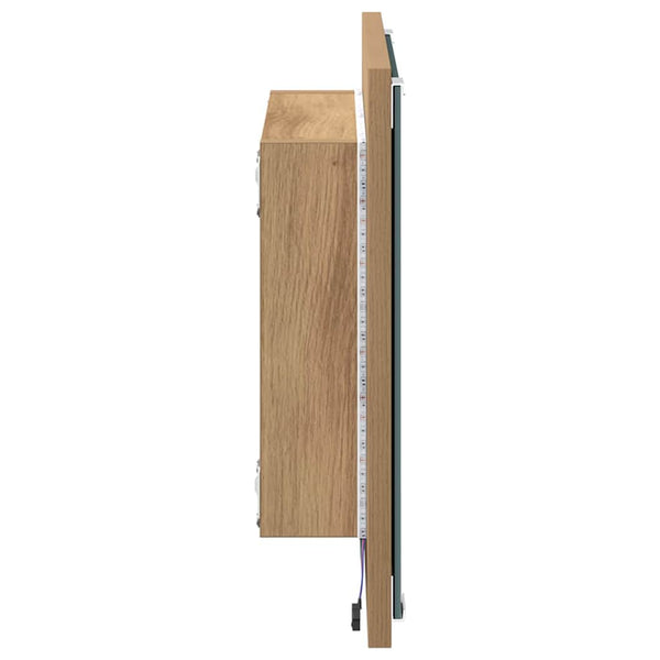 LED-Badezimmerspiegel Artisan-Eiche 40cm