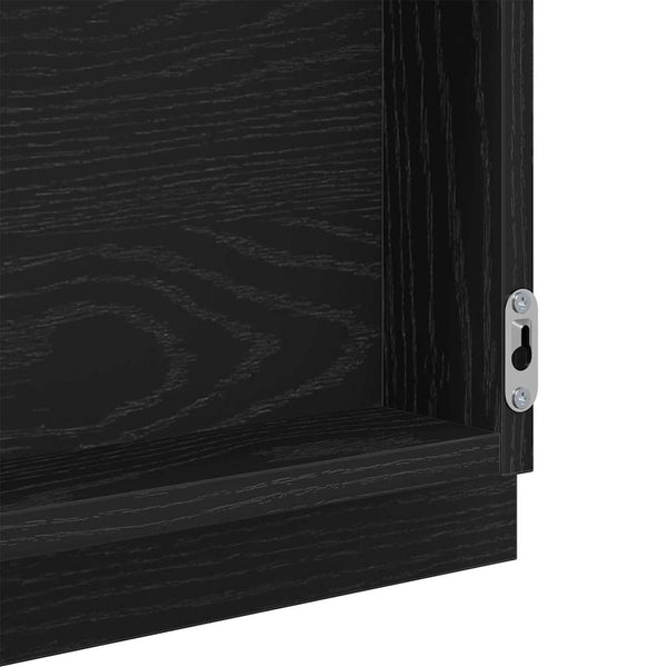 LED Badezimmerspiegel Schwarz Eiche 40cm