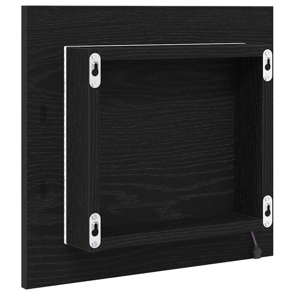 LED Badezimmerspiegel Schwarz Eiche 40cm
