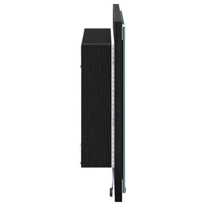 LED Badezimmerspiegel Schwarz Eiche 40cm