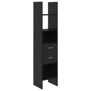 Bücherregal Schwarz Eichen-Optik 180 cm Hoch