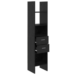 Bücherregal Schwarz Eichen-Optik 180 cm Hoch