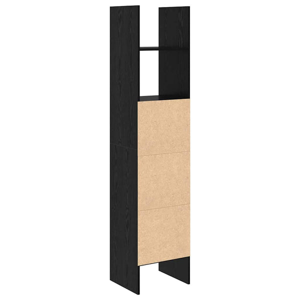 Bücherregal Schwarz Eichen-Optik 180 cm Hoch