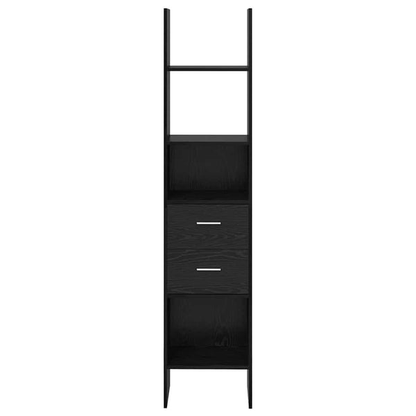 Bücherregal Schwarz Eichen-Optik 180 cm Hoch