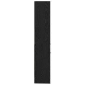 Bücherregal Schwarz Eichen-Optik 180 cm Hoch