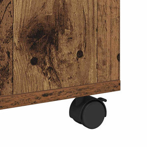 Couchtisch Altholz mit Schubladen 75x75 cm