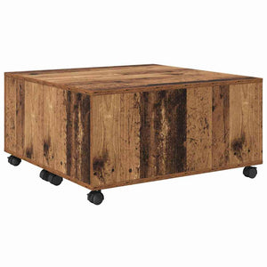 Couchtisch Altholz mit Schubladen 75x75 cm