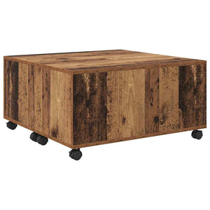 Couchtisch Altholz mit Schubladen 75x75 cm