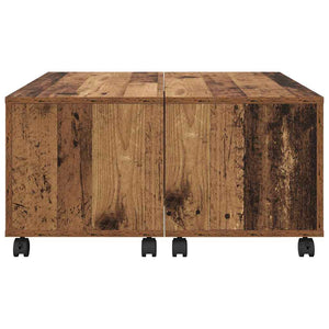 Couchtisch Altholz mit Schubladen 75x75 cm