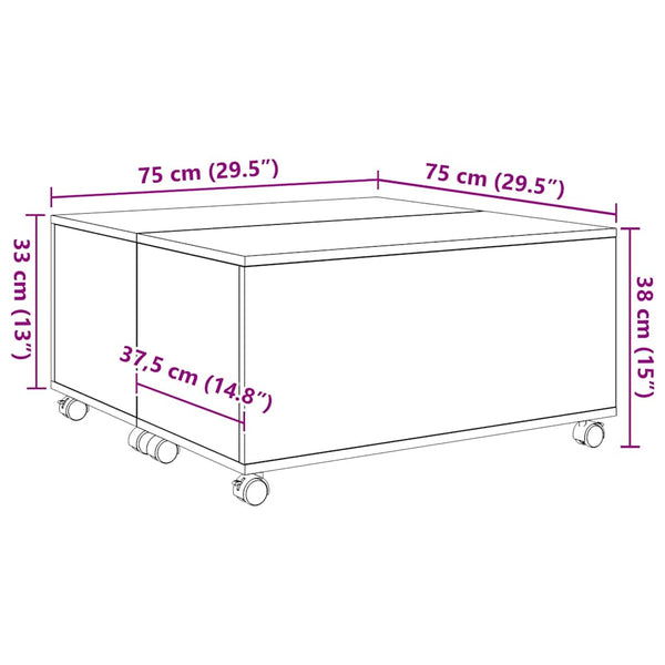 Couchtisch Artisan Eiche 75x75 cm