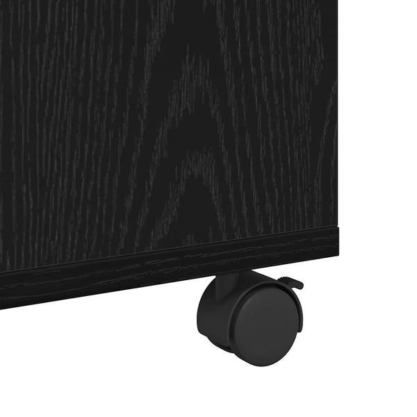 Schwarzer Couchtisch Eichenoptik 75x75 cm