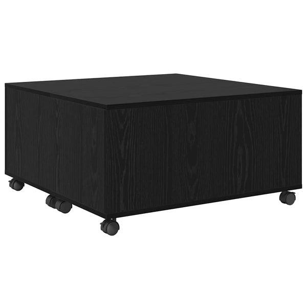 Schwarzer Couchtisch Eichenoptik 75x75 cm