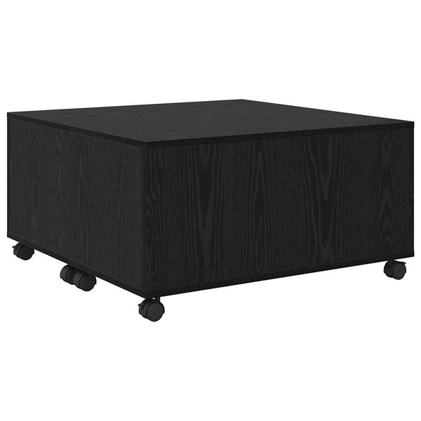 Schwarzer Couchtisch Eichenoptik 75x75 cm