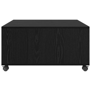 Schwarzer Couchtisch Eichenoptik 75x75 cm
