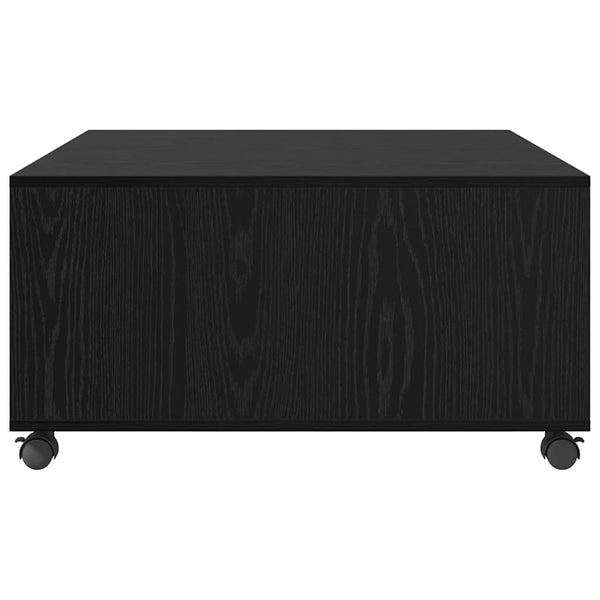 Schwarzer Couchtisch Eichenoptik 75x75 cm